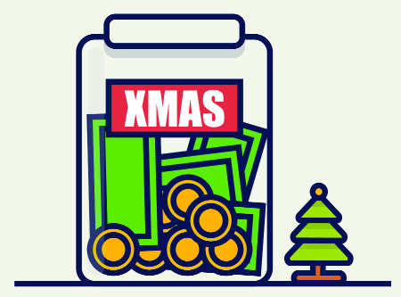 Money in Jar Christmas Funds Tips